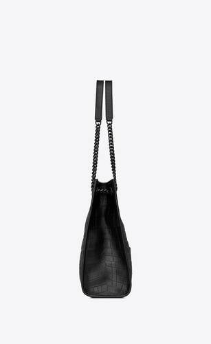 Niki Medium Shopping Bag In Crocodile Embossed Leather