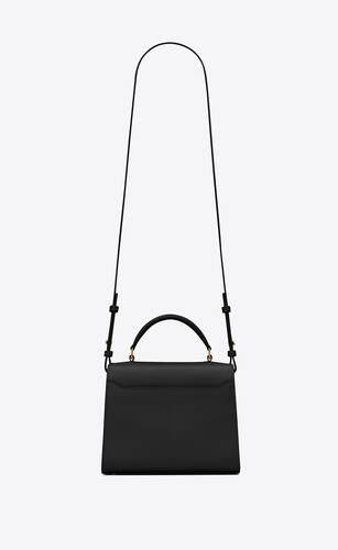 Cassandra Mini Top Handle Bag In Grain De Poudre Embossed Leather