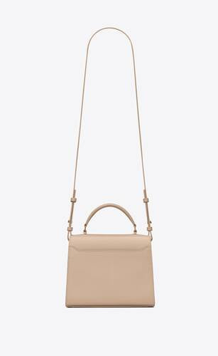 Cassandra Mini Top Handle Bag In Grain De Poudre Embossed Leather