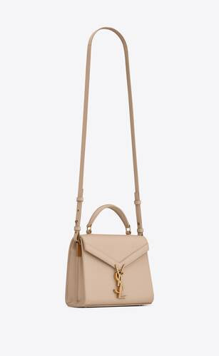 Cassandra Mini Top Handle Bag In Grain De Poudre Embossed Leather