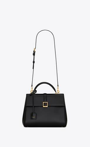 Le Fermoir Small Top Handle Bag In Shiny Leather