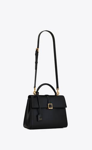 Le Fermoir Small Top Handle Bag In Shiny Leather