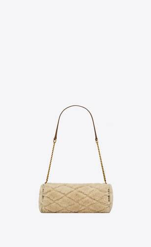 Sade Mini Tube Bag In Quilted Shearling And Suede