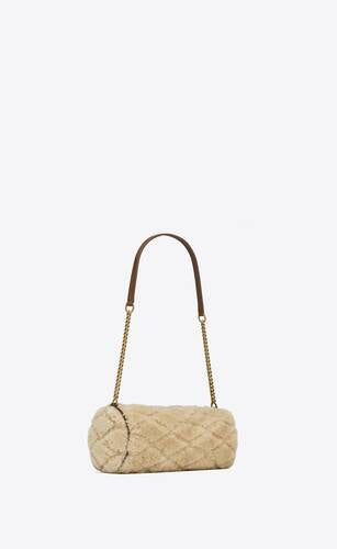 Sade Mini Tube Bag In Quilted Shearling And Suede