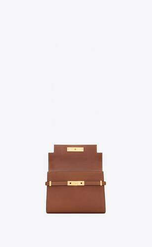 Manhattan Mini Crossbody Bag In Aged Vegetable-Tanned Leather