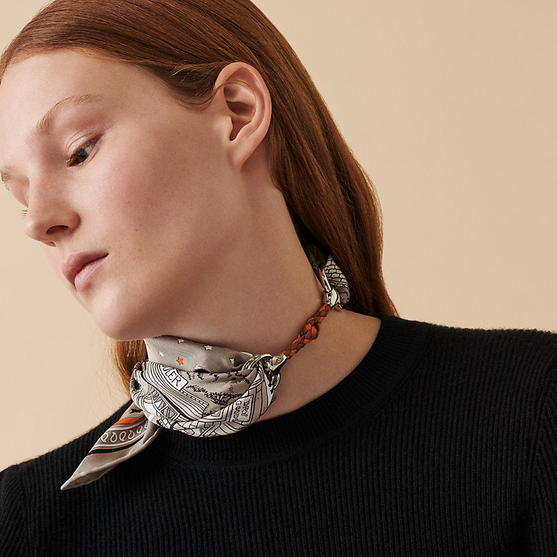 Mors Tresse Cuir scarf 90 ring